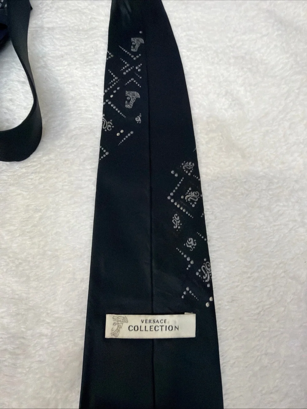 Versace Collection Men’s Black Tie  - 100%silk made in Italy 60” Medusa